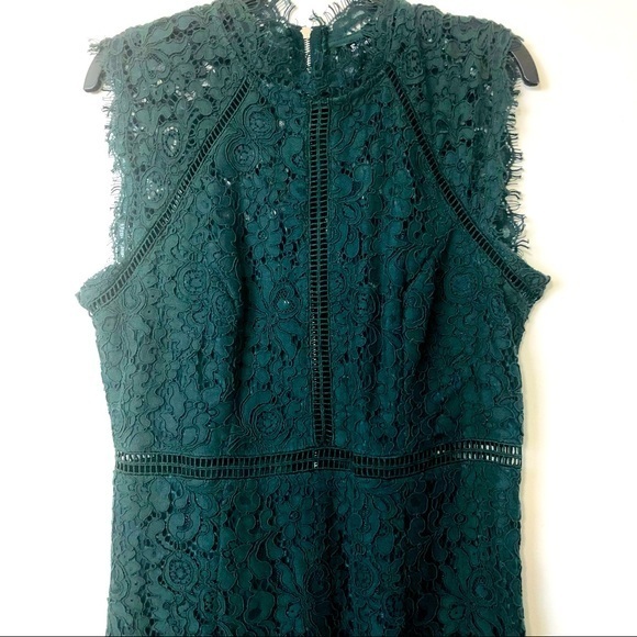SOLD Bardot Deep Emerald Green "PARIS" Lace Overlay Dress- Size 6/S - Picture 16 of 16
